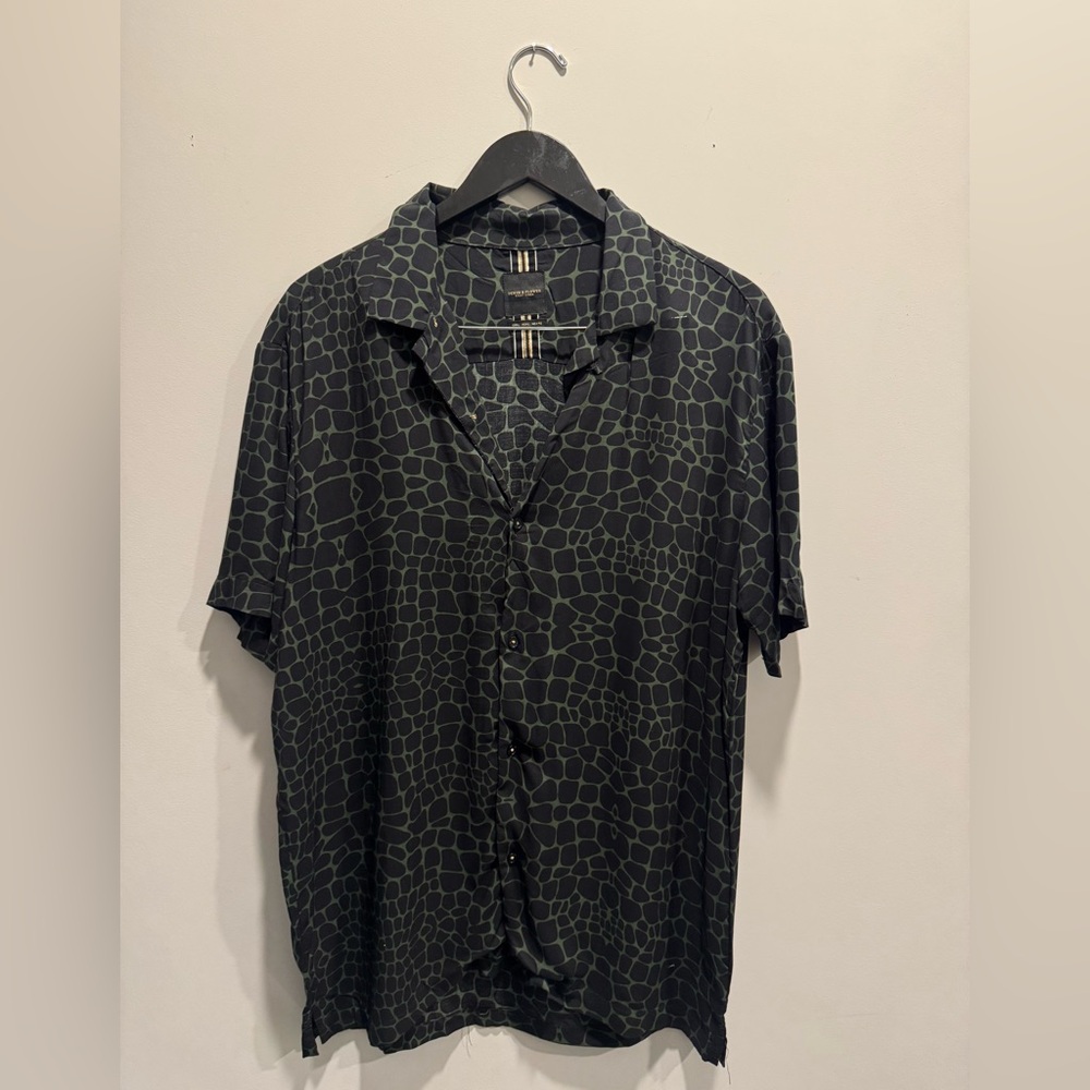 Denim & Flower Black and Gray Patterned Shirt